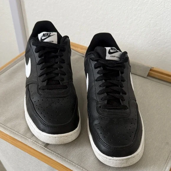 Nike Court Vision Men's Black and White Sneakers CD5463-001 - Picture 3 of 8